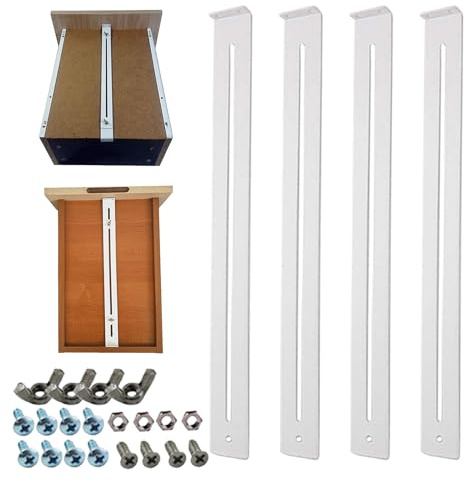 Schubladenboden Reparatur Set - Schnellentriegelung Und Anti-Durchhängen Werkzeug Set,Schubladenschiene Montage Halterung | Für Möbel Küchenschrank Holz MDF Spanplatte Home