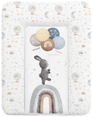 CEBA BABY Morbido materassino per fasciatoio, 50 x 70 cm, per fasciatoio per base rigida, Basic, Oeko-Tex® Standard 100 (arcobaleno Walk)
