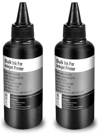WEIJIAHUIWH Universelles Drucker-Nachfülltintenset for Bro-er Lex-ark D-LL Inkjet des-Jet CI-S-Patrone Ec-Tankpatrone 305(100ml-2BK)