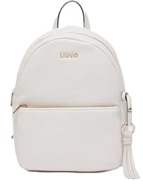 Liu Jo Zaino Cirry Cream, Poliestere Ecosostenibile, 22 x 29,5 x 10 cm, con Cerniera e Tasca Esterna, Spallacci Regolabili