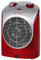 Orbegozo FH 5025 Oszillierender Heizkörper, regelbares Thermostat, 2 Leistungsstufen, Überhitzungsschutz, Lüfterfunktion, 2200 W, Rot und Silber