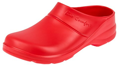 LEMIGO leichte Eva Clogs Gartenclogs Gartenschuhe Bio Comfort (40, rot)