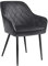 SONGMICS Sedia da Pranzo, Poltroncina, Sedia Imbottita con Braccioli, Sedile Ampio 49 cm, Gambe in Metallo, Fodera in Velluto, Portata 110 kg, Salotto Camera Studio, Grigio LDC088G01