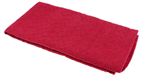 Tubayia Mikrofaser Yoga Handtuch rutschfest Yogatuch Fitnesstuch für Yoga und Pilates Matte (Rot)