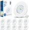 HiBay 10x 5W LED Downlights Ceiling Spot Lights Ultra Slim Recessed Down Light IP44 White Spotlights Cool White 6000K Bathroom Downlighters 240V