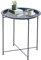 Youyijia Tray Metal Side Table 47x50cm Small Side Table With Removable Round Tray Round Coffee Table for Outdoor or Indoor for Home Kitchen Grey
