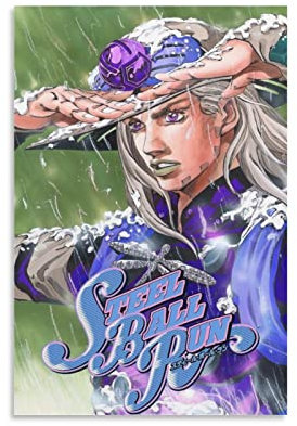 YYKG JoJo's Bizarre Adventure Jojo Teil 7 Manga Poster Dekorative Malerei Leinwand Wandkunst Wohnzimmer Poster Schlafzimmer Gemälde 40 x 60 cm