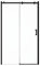 Vente-unique-Porte de douche coulissante avec roues noir mat style industriel - 120 x 195 cm - ANAKAO