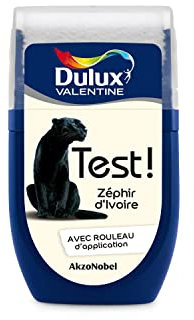 Dulux Valentine Peinture Testeur Crème de Couleur - Murs et Boiseries - Mat - Couleur Zéphir d'Ivoire ® 30 ml