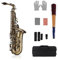 High Grad Antique Finish EB E-Flat-Alt-Saxophon-Sax-Shell-Schlüssel-Schnitzer-Muster-Holzbläser- Instrument mit gepolstertem Träger