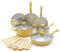 GreenLife Soft Grip Healthy Ceramic Nonstick 15 Piece Kitchen Cookware Pots and Frying Sauce Saute Pans Set, PFAS-Free with Kitchen Utensils and Lid, Dishwasher Safe, Yellow