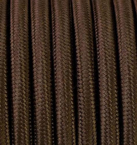 Cavo in tessuto marrone [3 x 1,5] – 1.2, 2, 3, 4, 5, 6, 7, 8, 10, 12, 15, 20, 25, 30, 50, 100, 200 metri, 3 – cavo in tessuto a 3 fili