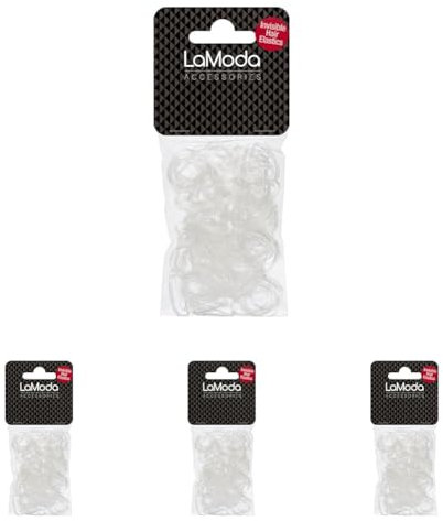 LaModa Small Rubber Ponytail Bands, Approximately 250 per Pack, 1 cm (Pack of 4)