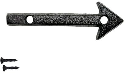 Targhetta per numeri civici in ghisa, stile vintage rustico, da 7,6 cm, con numeri civici e indirizzi e frecce direzionali, simbolo da parete, per interni ed esterni