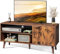 WLIVE TV Stand Unit for 55 Inch TV, TV Cabinet Unit with 1 Doors, Length 120 cm, TV Console with Adjustable Shelves, Wooden TV Cabinet for Living Room, Dining Room, Bedroom, Rustic Brown