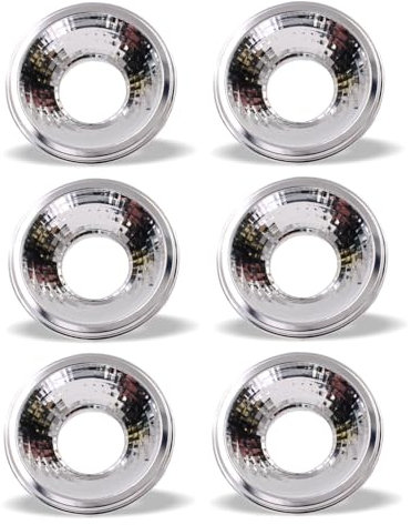 Licht-Zubehoer.de 6x ES111 GU10 - LED Reduktion Reflektor/Adapter für GU10 Leuchtmittel günstige Alternative zu ES111 GU10 LED Reflektor
