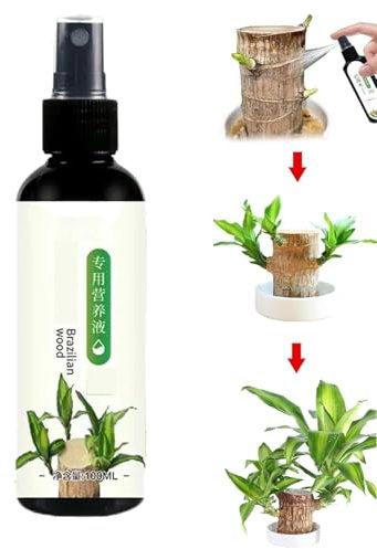 Brazilian Wood Plant Food, Lucky Bamboo & Brazilian Wood Liquid Fertilizer, Brazilian Wood Flowering Special Nutrient Solution for Indoor Plants, 100ml (1pcs)
