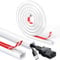 4 Meter Cable Trunking, White Cable Cover Self Adhesive Cable Management Trunking, Mini Flexible Cable Protectorl for Wires on Wall Floor Wire Trunking to Hide Wires for Electric Cables,15mm×10mm