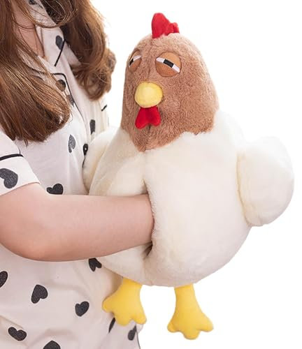 Generisch Hühnerpuppenspielzeug, Hühnerplüschspielzeug,-Hand-Muff-Kissen - Entzückendes -Handkissen, anschmiegsames Hühner-Nackenkissen, weich für den Weihnachtsurlaub