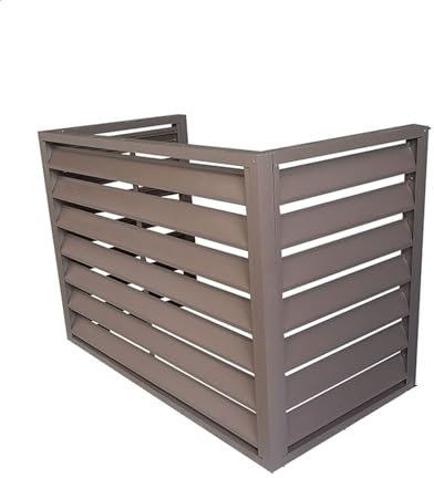 JXIPANUL Cubierta de Aluminio para Aire Acondicionado y Bomba de Calor, Cubierta de Aire Acondicionado Mini Split para Unidades Exteriores, Soporte para Plantas en Estante, Cubierta para Un