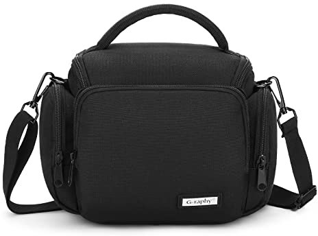 G-raphy Camera Bag DSLR Camera Case SLR Bag with Removable Dividers and Straps for DSLR Cameras, Lenses and Other Camera Accessories (Black)
