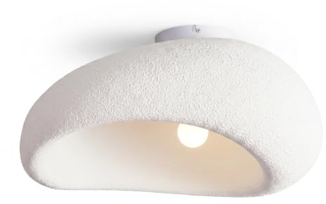 BARCELONA LED Candeeiro De Teto Wabi Sabi L450 E27 Design Natural | Cúpula Artesanal, Acabamento Orgânico, Estilo Japandi, Decoração Interior, Ambiente Acolhedor