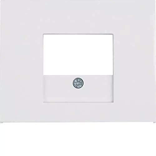 Hager k1 - Placa central toma tae blanco polar