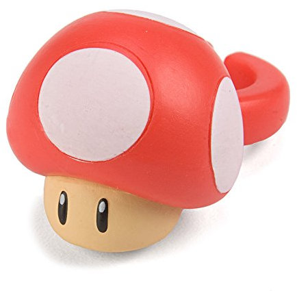Toy Zany Super Mario Bros Red Super Mushroom Fashion Ring