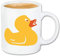 Reifen-Markt Kaffeetasse BADEENTE QUIETSCHE ENTE - BADESPAß - BADEWANNE - WELLNESS - HYGIENE Keramik 330 ml in Weiß