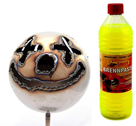 Gartenfackel Feuerfratze XL – Clownfratze XL + 1Liter Brennpaste