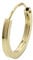 NKlaus EINZEL 585 gelb Gold CREOLE Ohrring Ohrschmuck flach Goldohrring 14mm 1844