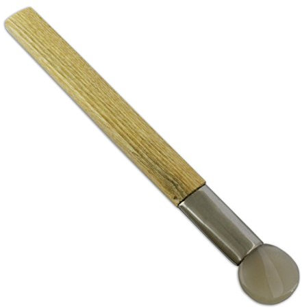 Runder flacher Polierer aus Achat für Metall-, Ton- und Schmuckhersteller - 22 cm formendes Werkzeug