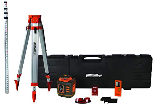 Johnson Level & Tool 99-027K Système laser rotatif auto-nivelant, 22,2 cm, rouge, 1 kit