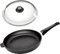 Eurolux Guss-Pfanne Ø 32 cm Induktion Set mit Deckel aus Glas - flacher 5 cm Rand - XL Alugusspfanne mit abnehmbaren Stiel & Antihaft-Beschichtung - Made in Germany