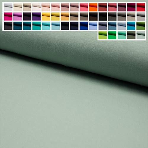 Premium Jersey Uni Stoff mit 150 cm Breite, Hochwertiger Baumwolljersey in Oeko-Tex 100, Meterware ab 25 cm Zuschnitt - ca. 60 Farben immer vorrätig (48. Olive Rauch)