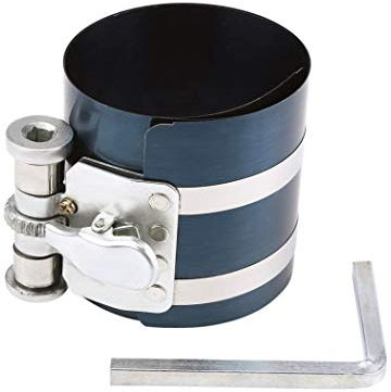 DEDC Segments de Piston avec Clé, Anneau de Piston Compresseur Installation Outil Réglable 53mm-175mm, 3 Pouces