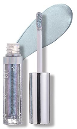 Weixinbuy 12 Colors Liquid Eyeshadow Glitter Metallic Eyeshadow Shining Shimmer Glitter Highly Pigmented Liquid Eyeliner Waterproof Long Lasting(111#Azul Lemonade)