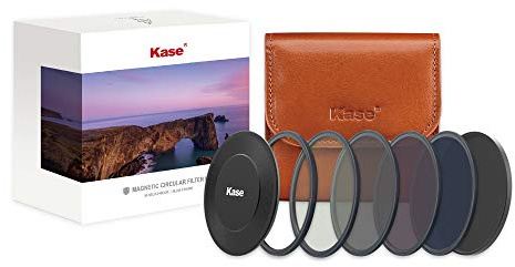 Kase Wolverine 95 mm Pro ND Stack Cap Kit magnetisch stoßfest gehärtetes optisches Glas Filter inkl. magnetischem CPL ND8 ND64 ND1000 Objektivdeckel & Etui 95