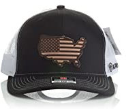 ARIAT Men's Black USA Country Leather Patch Mesh Cap