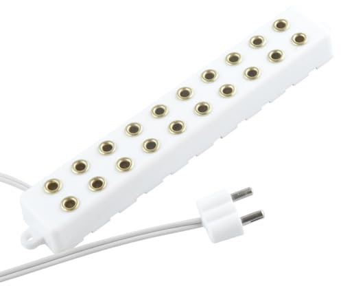 WITTKOWARE Zubehör zur Krippen-/Puppenstuben-Elektrifizierung (Verteilerbox für 2,6mm Zwergstecker, 10-fach, Farbe weiß)