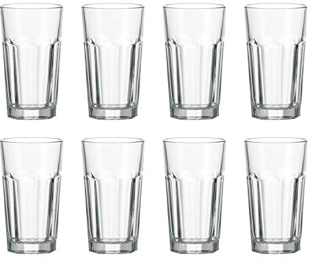LEONARDO 013384 Rock Longdrinkbecher XL, 540 ml, Glas, klar (8 Stück)