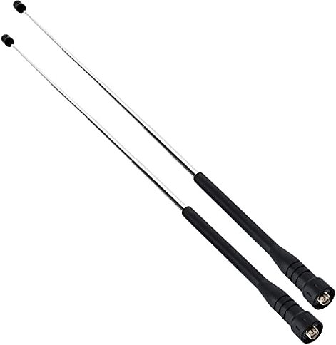 UAYESOK Antena telescópica VHF/UHF SMA hembra de 13,5 cm a 48 cm, antenas retráctiles para radio Yeasu FT-4XR FT-4VR FT-65 FT-25R/Baofeng UV-5R BF-888S (paquete de 2)