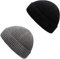 Furwabo Trawler Beanie Watch Hut Aufrollen Edge,Winter Warme Strickmützen Fischer Unisex(Schwarz+Grau)