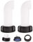 Robinet de Cuve 1000L de jardin 2 '' prolonger le drainage valve accessories, Robinet de tuyau, Dedicated drainage tube Suitable pour IBC réservoir d'eau de jardin, 60°+90° (2 pcs)