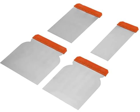 Saraoriginalshop Set 4 Pz Spatole Giapponesi in Metallo Acciaio Inox per stucco colla in 4 dimensioni Bricolage Fai da tè