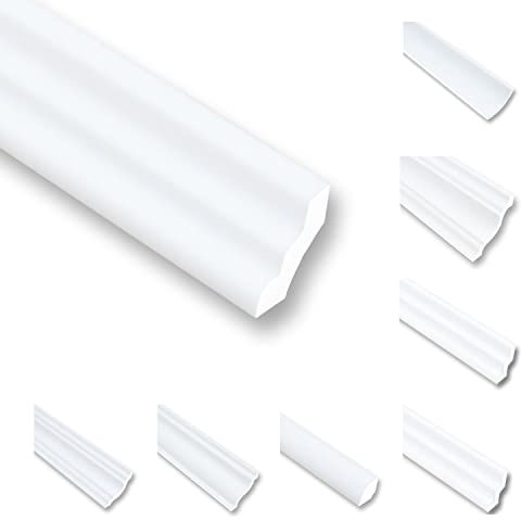 30 Meter Deckenleisten Styropor XPS Stuckleisten Abschlussleiste Decke Weiss 15X25 mm Zierprofile Styroporleisten Deckenleisten Zierleisten Sparpaket NS25