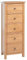 vidaXL Eichenholz Massiv Hohe Kommode mit Schubladen Sideboard Highboard Schrank Anrichte Schubladenschrank Beistellschrank 45x32x110cm