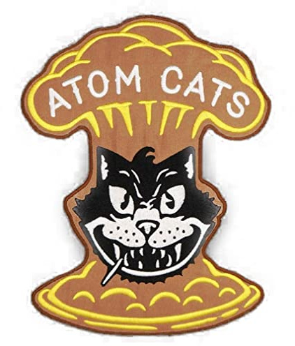 hotrodspirit - Kleiner Patch Atom Cats 10,5 x 8 cm Aufnäher Rockabilly Jacke Jacke Rock Roll