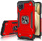 Honeyview ShockProof Case for Samsung Galaxy A12/M12 with Ring Kickstand, Bumper Armour Phone Cover for Samsung Galaxy A12/M12 - Red