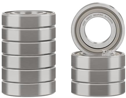XiKe 10 Stück 688ZZ Mini Kugellager 8x16x5mm Chromstahl und Vorgeschmiert, 688-2Z Rillenkugellager mit Doppelter Metalldichtung.
